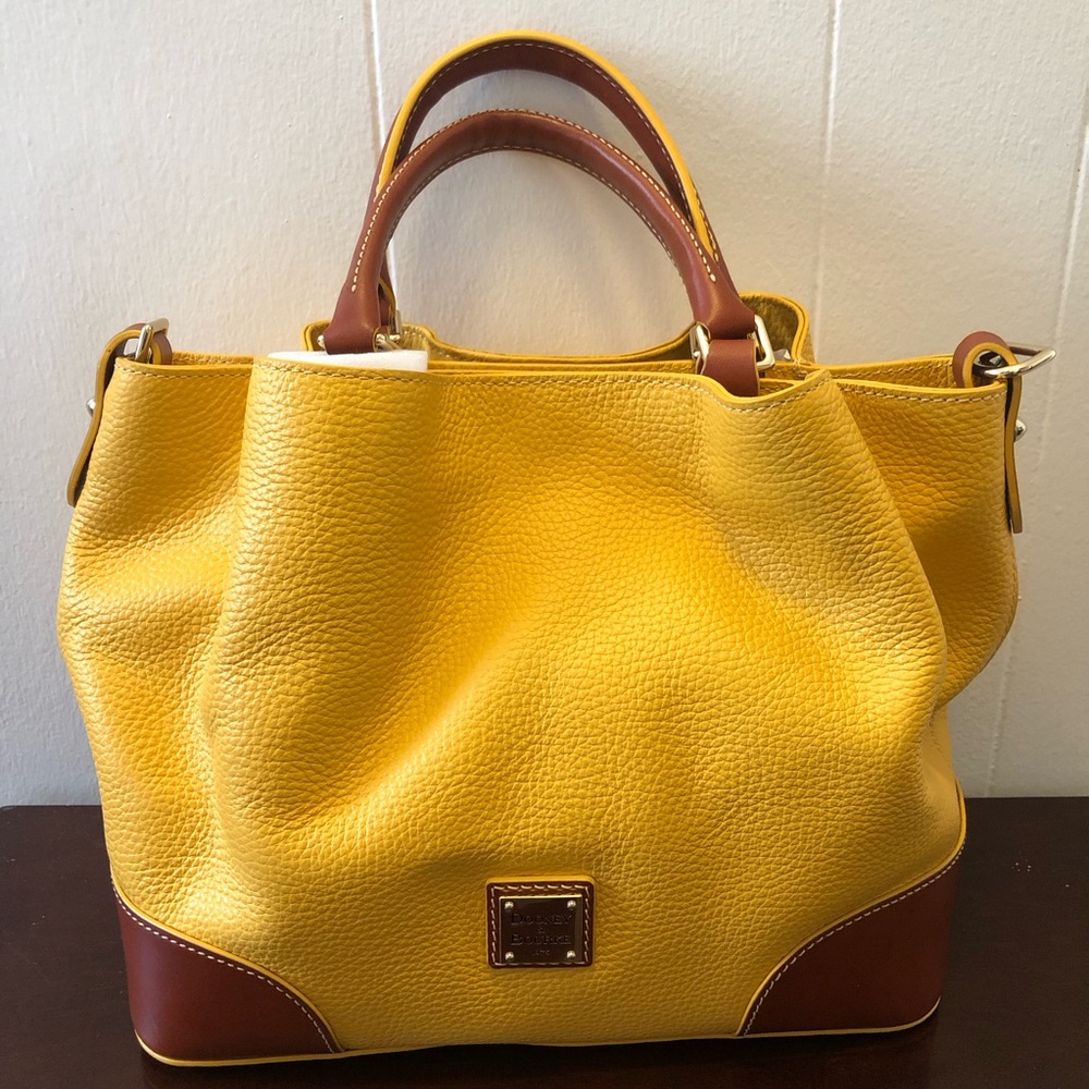 Dooney & Bourke Yellow Leather Tote - Barlow